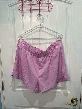 Athletic Works Pink Elastic Waist Sleep Shorts